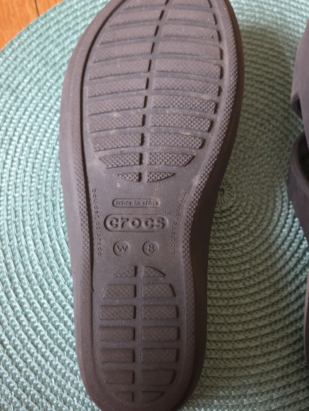 CROCS Women’s Taupe Double-Strap Slide Sandals